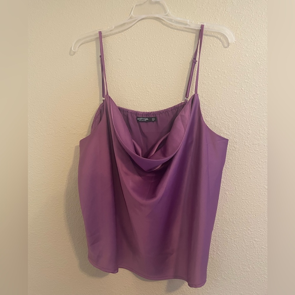 nastygal cowl neck tank